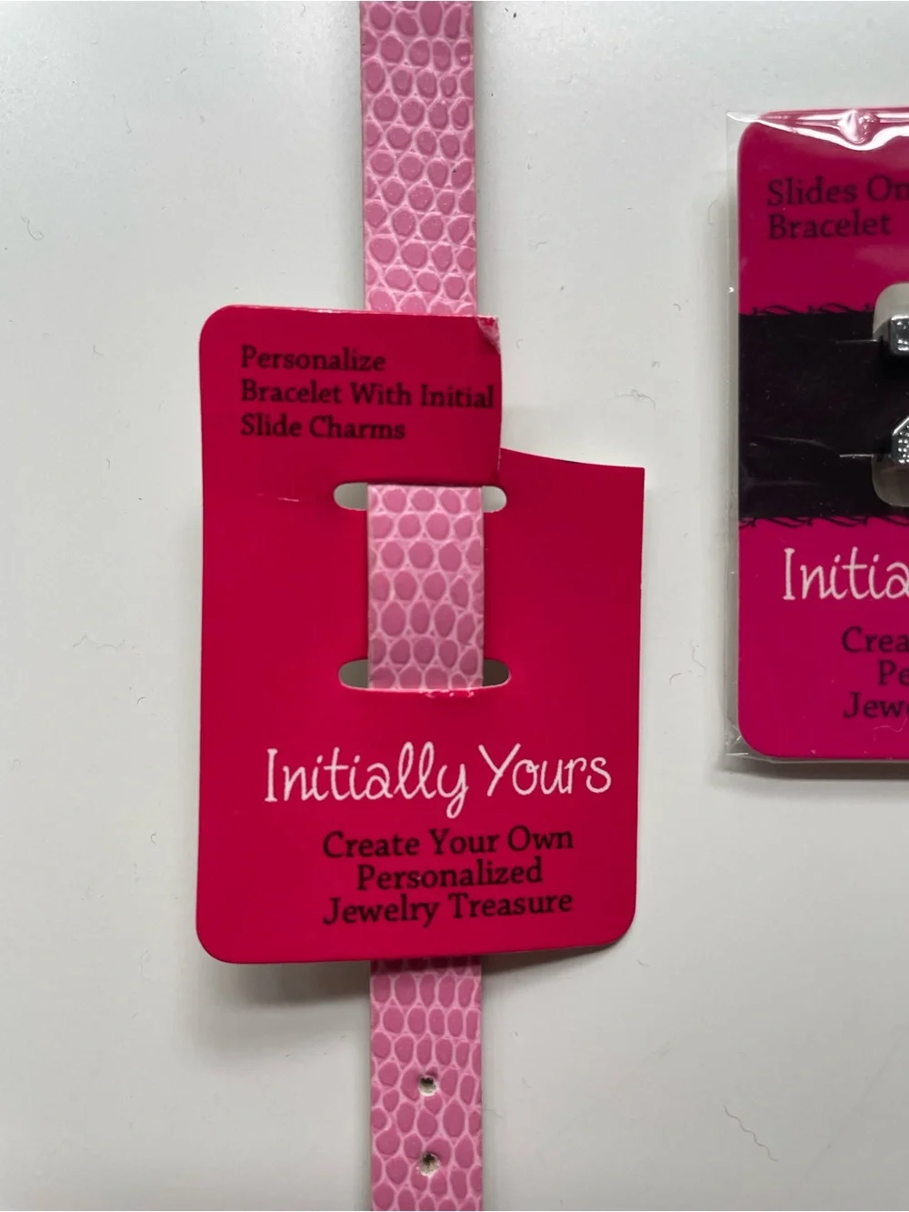 Children’s Pink Faux-Snakeskin Bracelet with 'Z' Charm